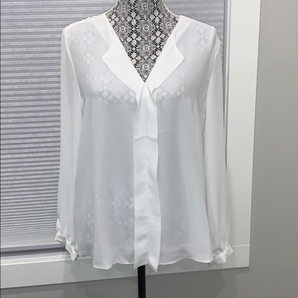 ASOS White Waterfall Blouse NWT